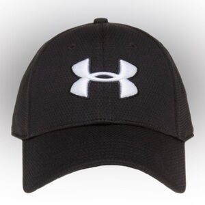 Under Armour Men’s Blitzing stretch fitted hat in black and white size Large/XL